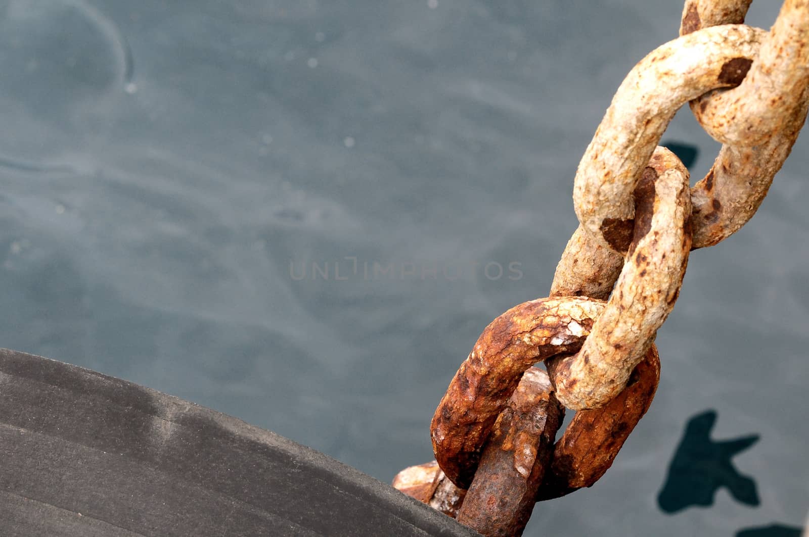 An Old Rusty Naval Chain, in Canary Islands, Spain