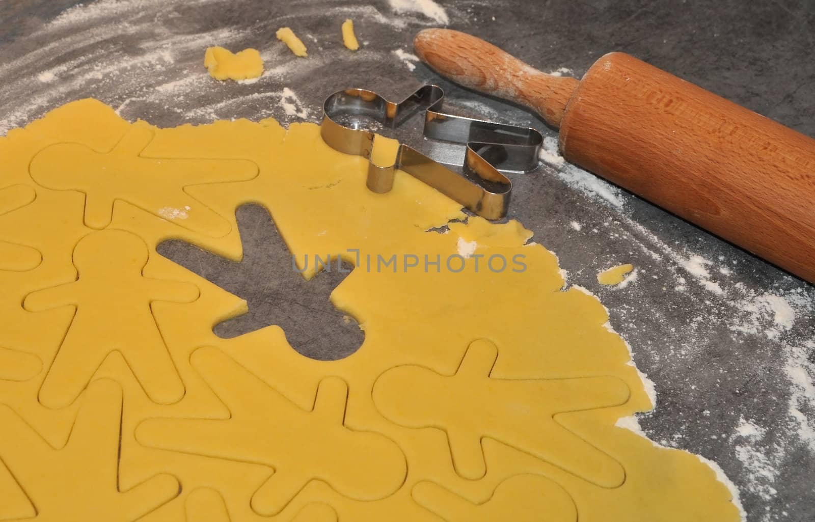 Yellow Pastry with many guy Patterns