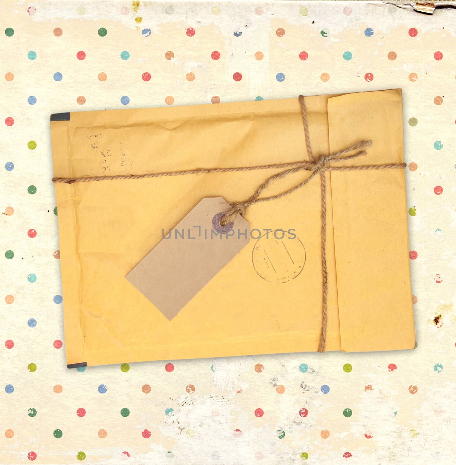 Old envelope with label  by frenta