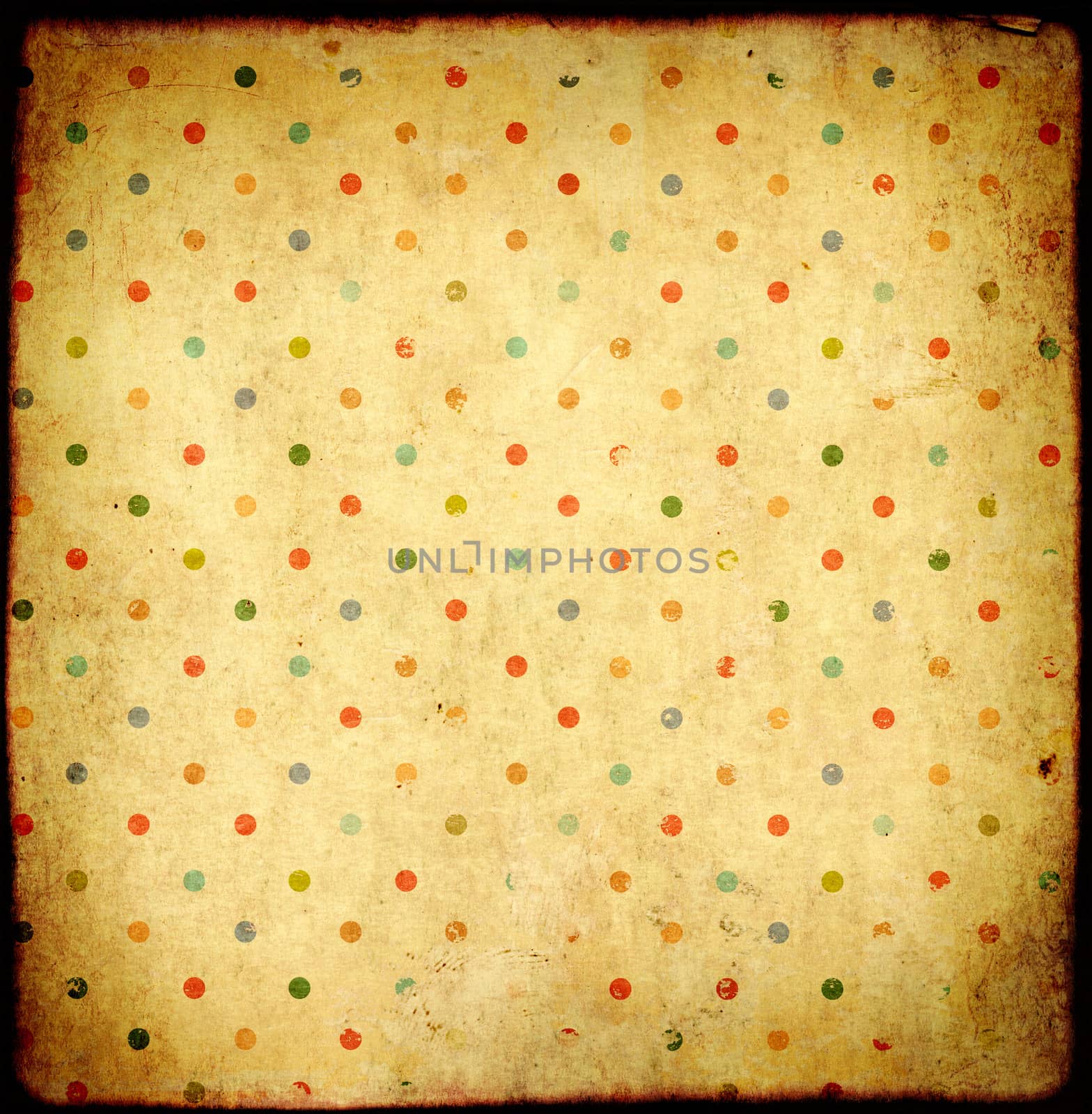 Grunge background with dots pattern and paper texture