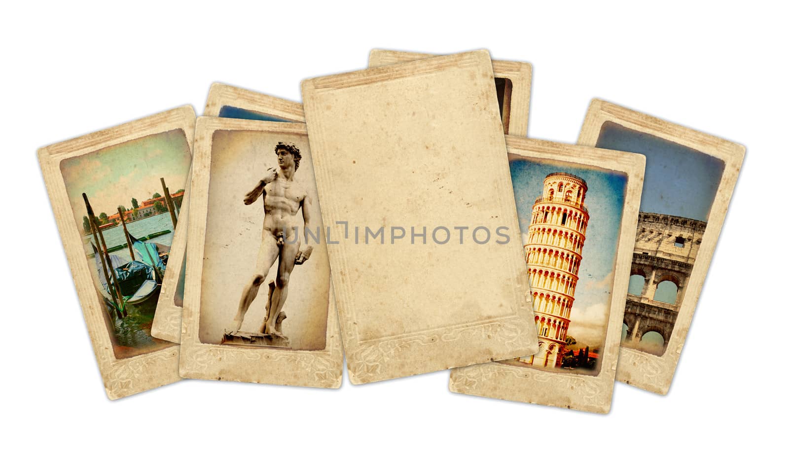 Memories of Italy. Collection of vintage cards