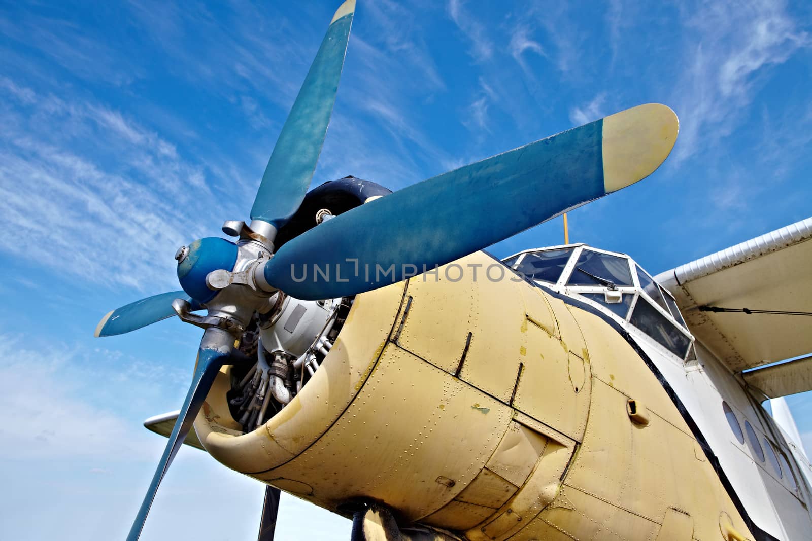 Engine of an old plane