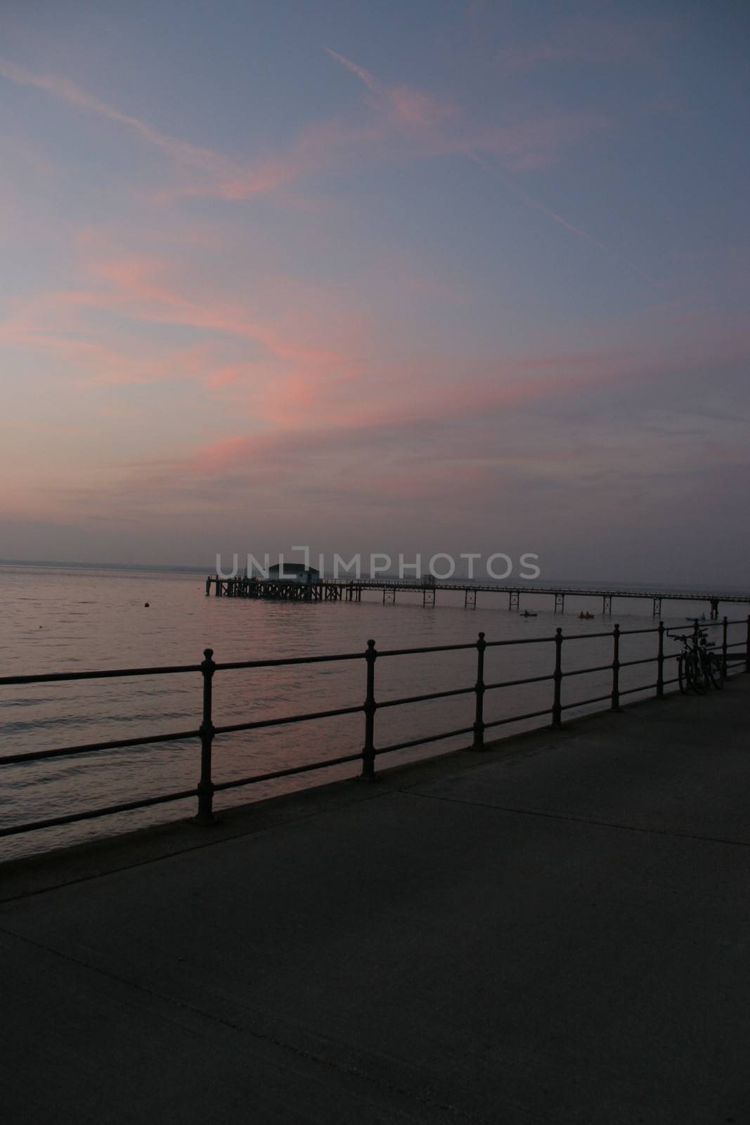 Isle of Wight at sunset from the esplanade