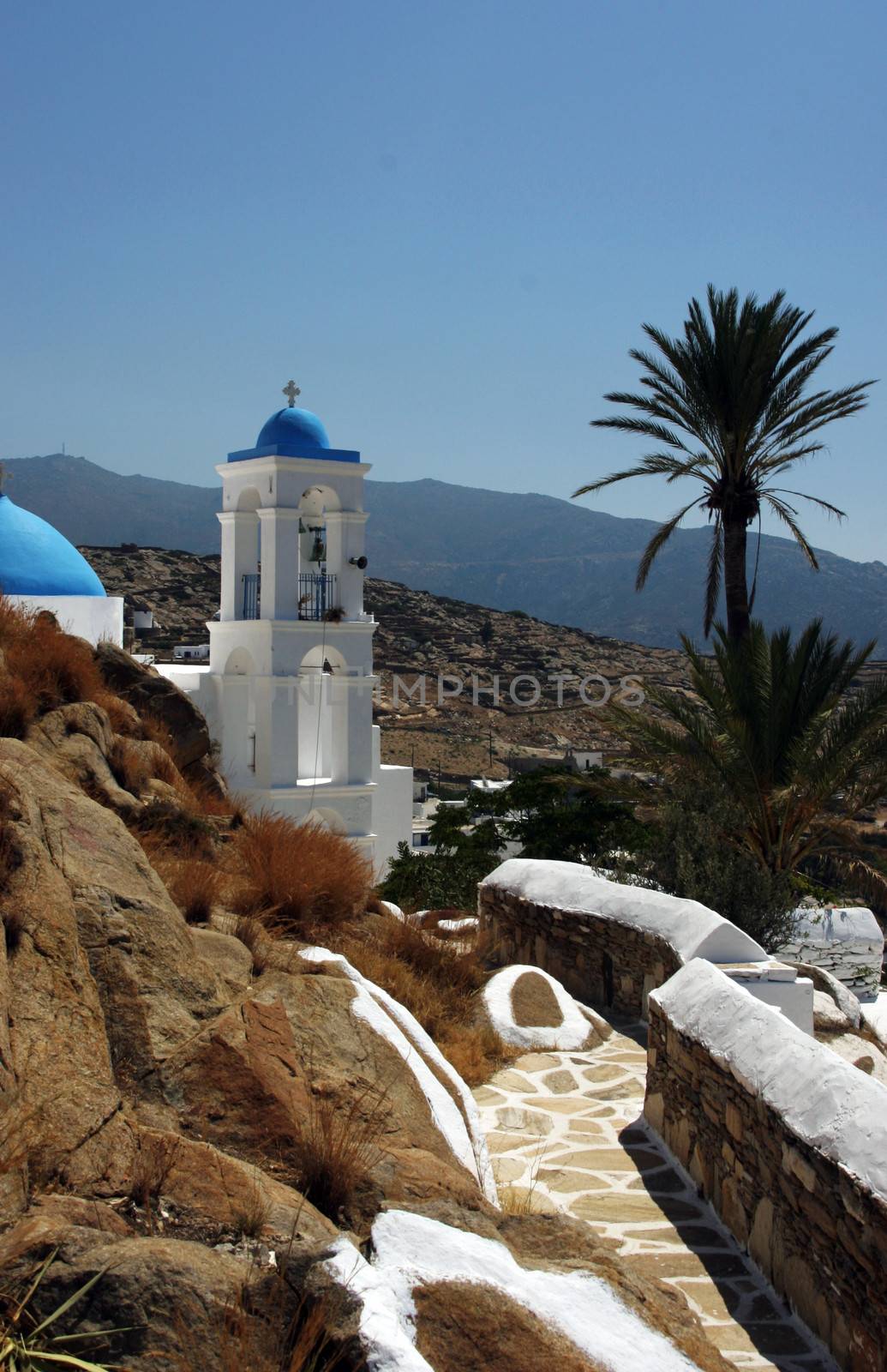 Ios church in Greece. Typical holiday destination