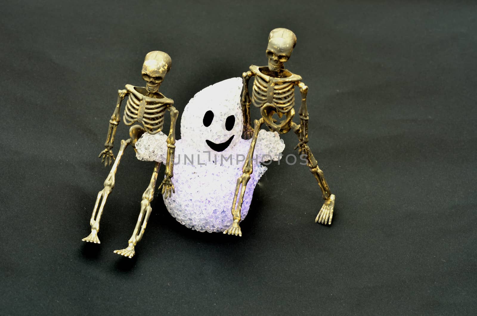 Skeletons Dancing with Ghost