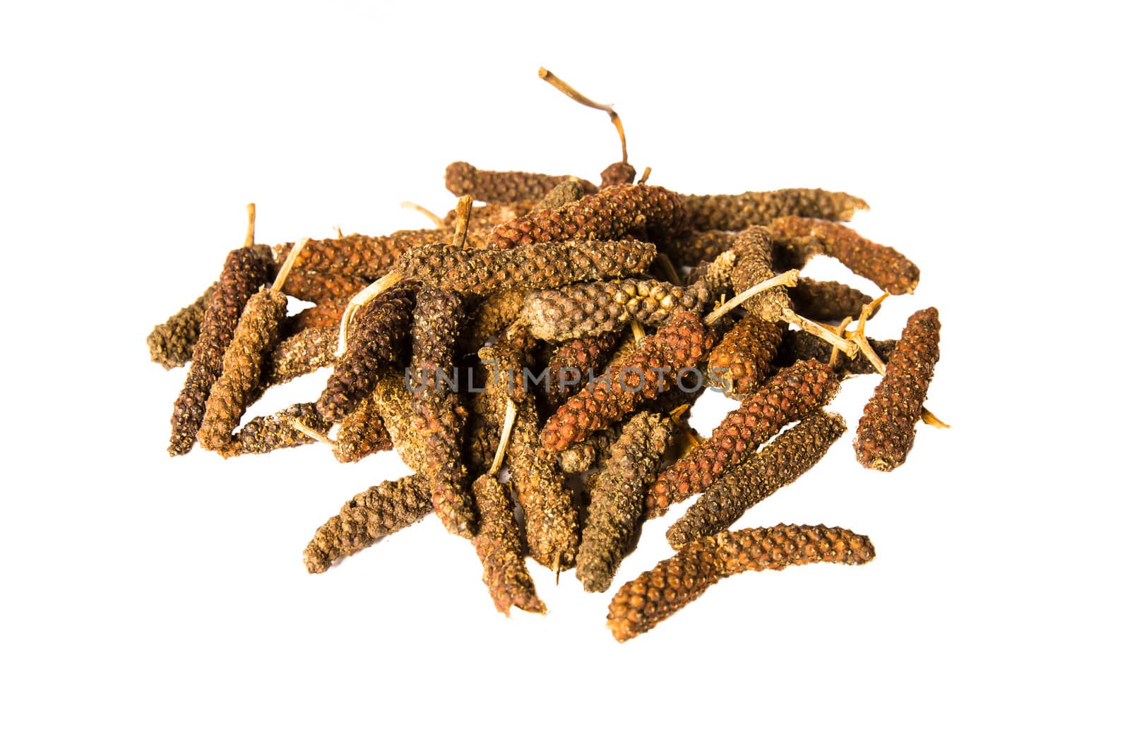 Long pepper on a white background. by photo2life