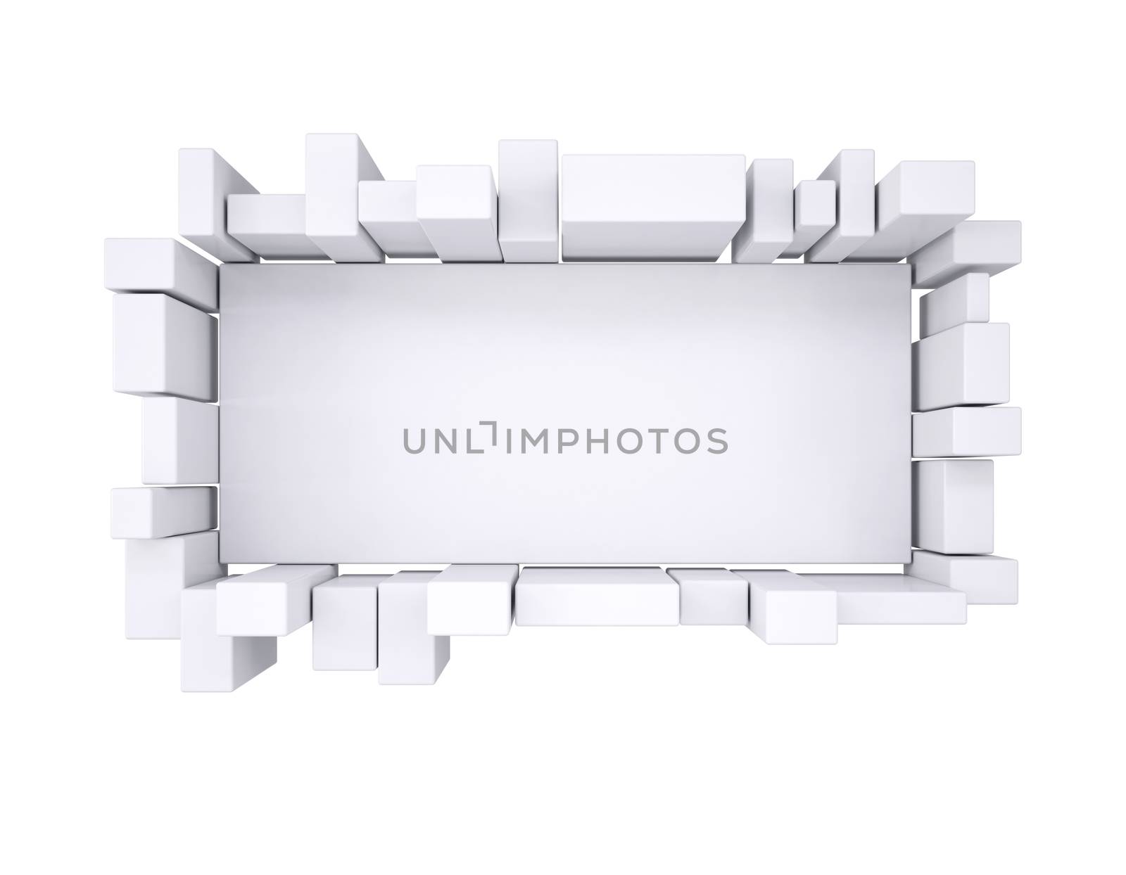 Advertising board. Isolated render on a white background