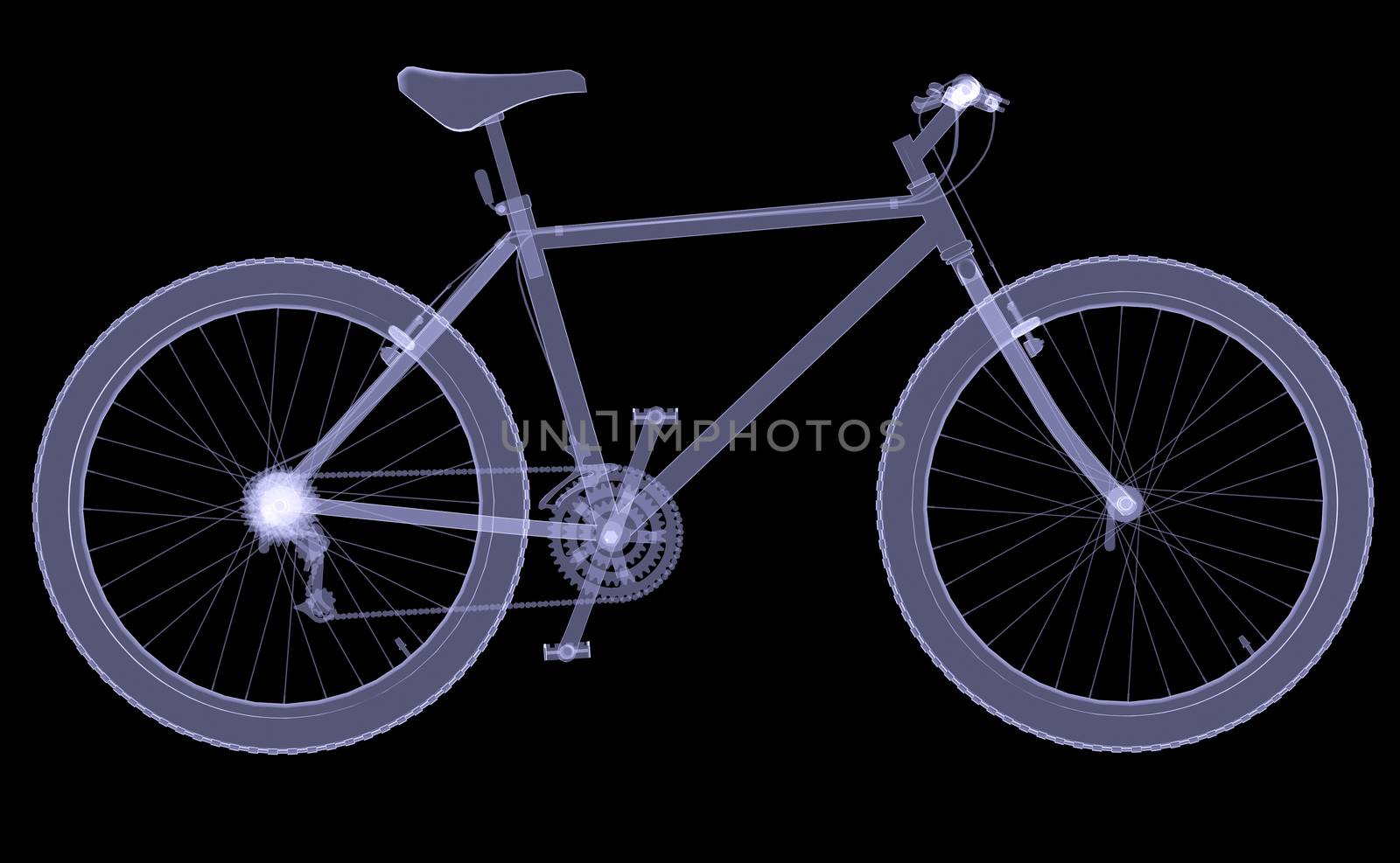 Bicycle. The X-ray render by cherezoff