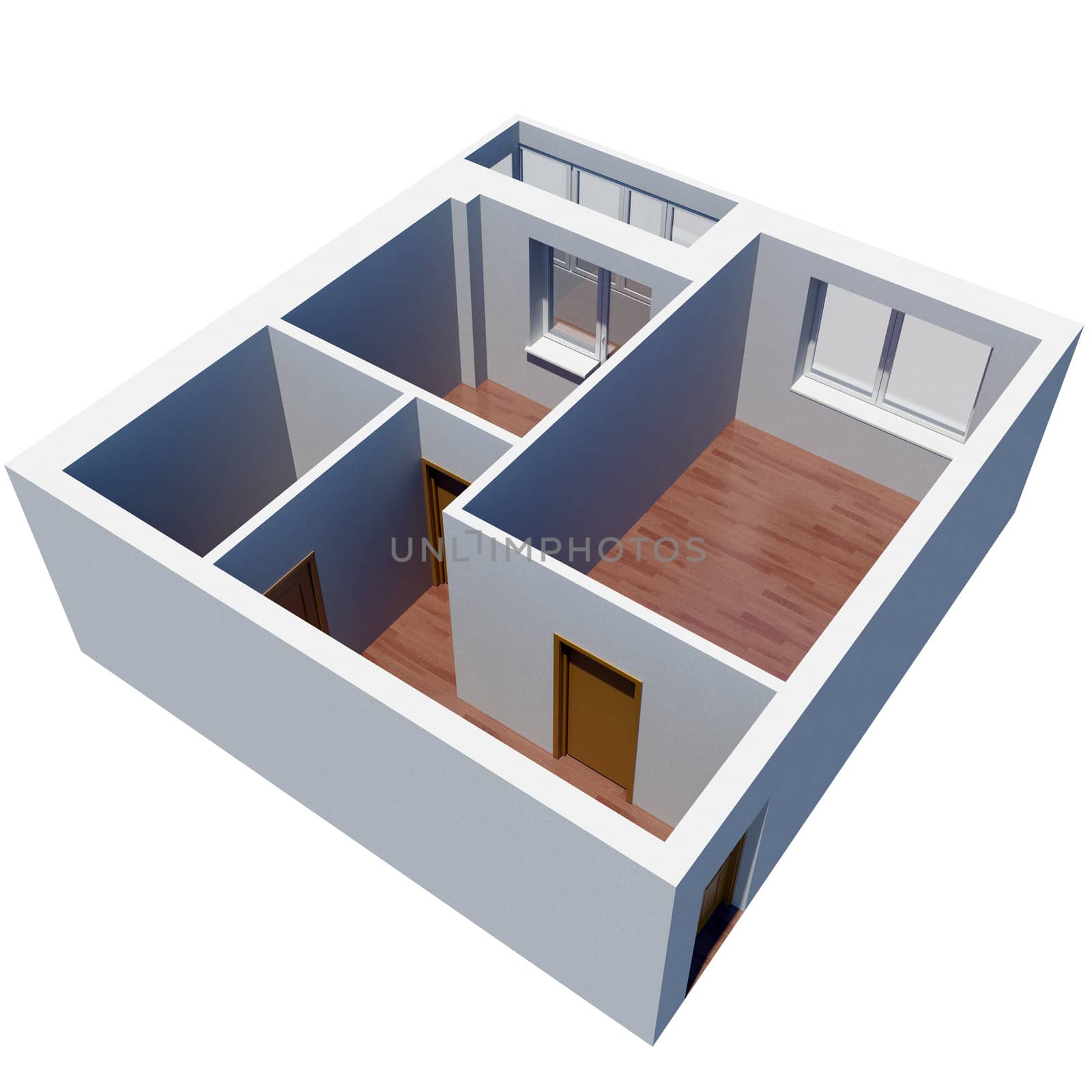 3d apartment plan by cherezoff