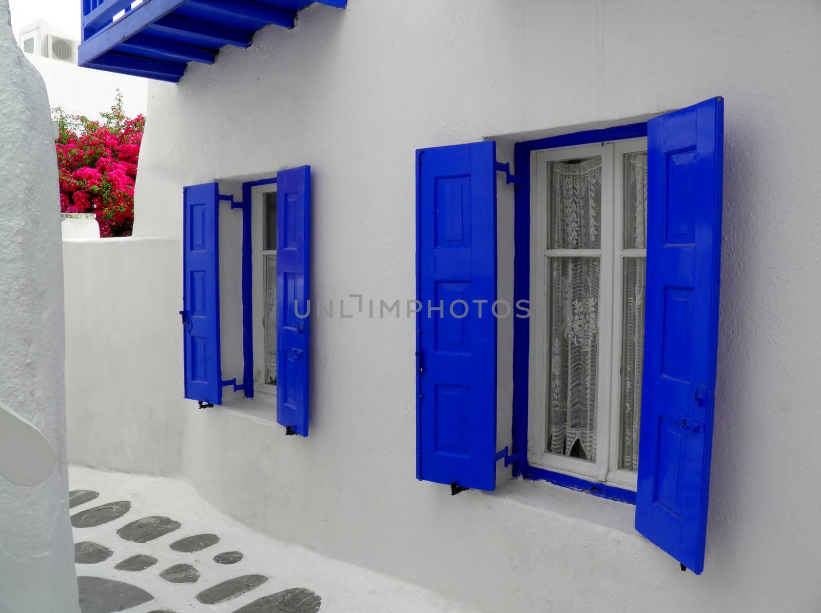 Greek island traditional houses by alentejano