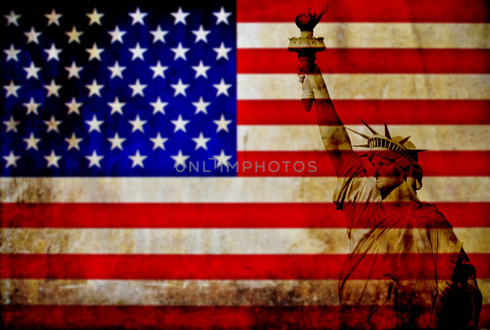 Vintage USA flag by alentejano