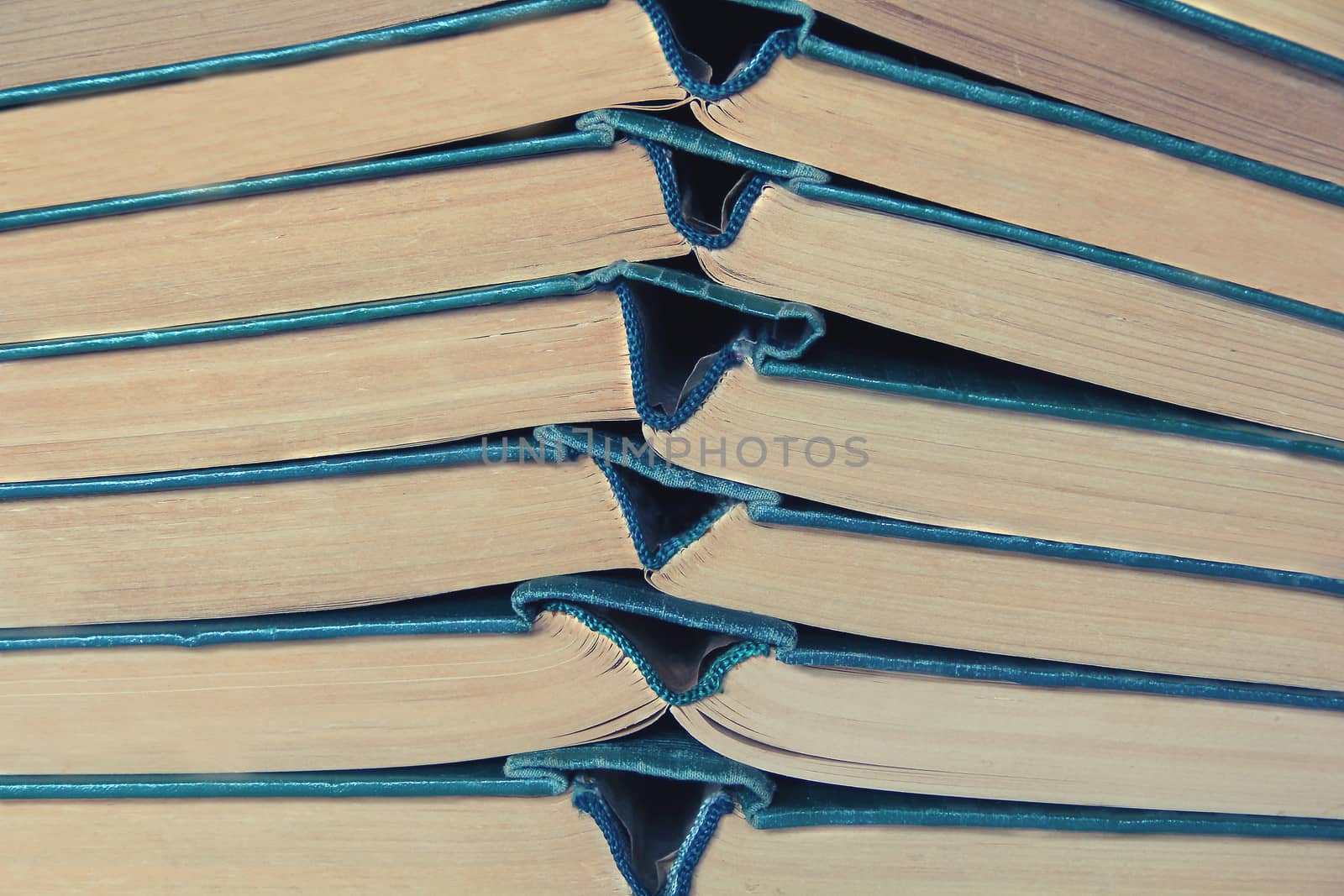 Image of stack old hardcover bound books