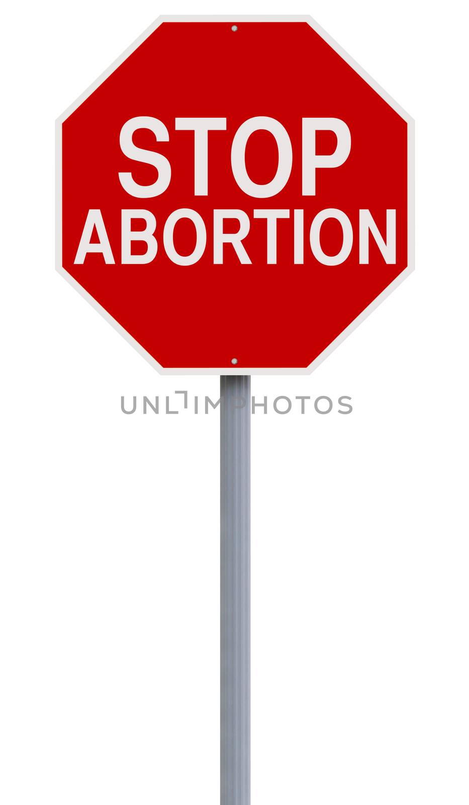 A conceptual stop sign on Abortion