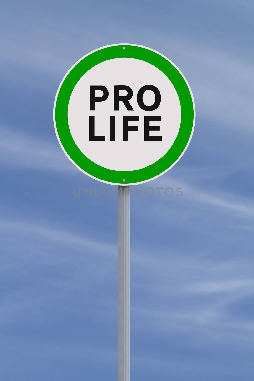 A conceptual road sign on being pro-life