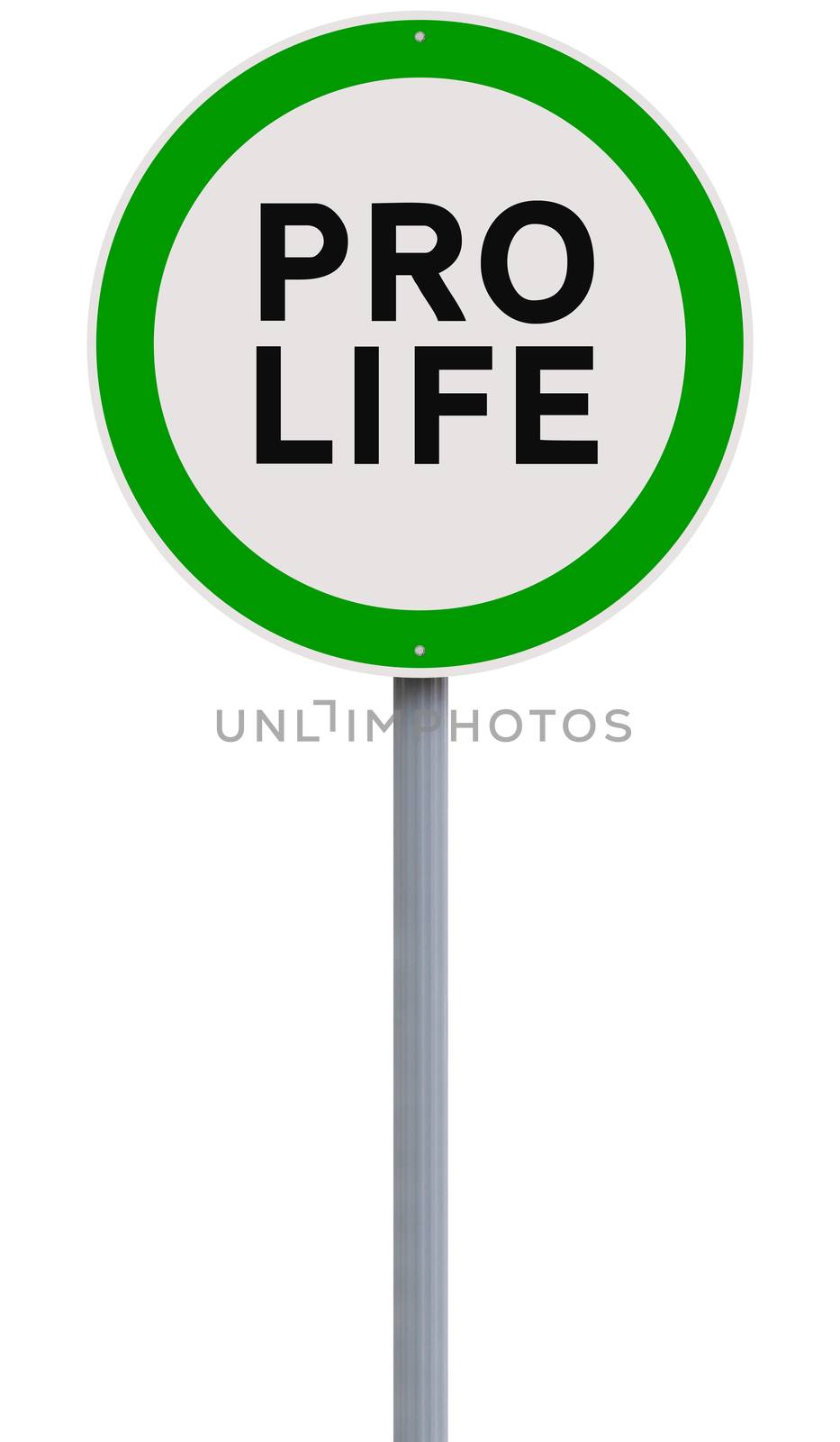 A conceptual road sign on being pro-life