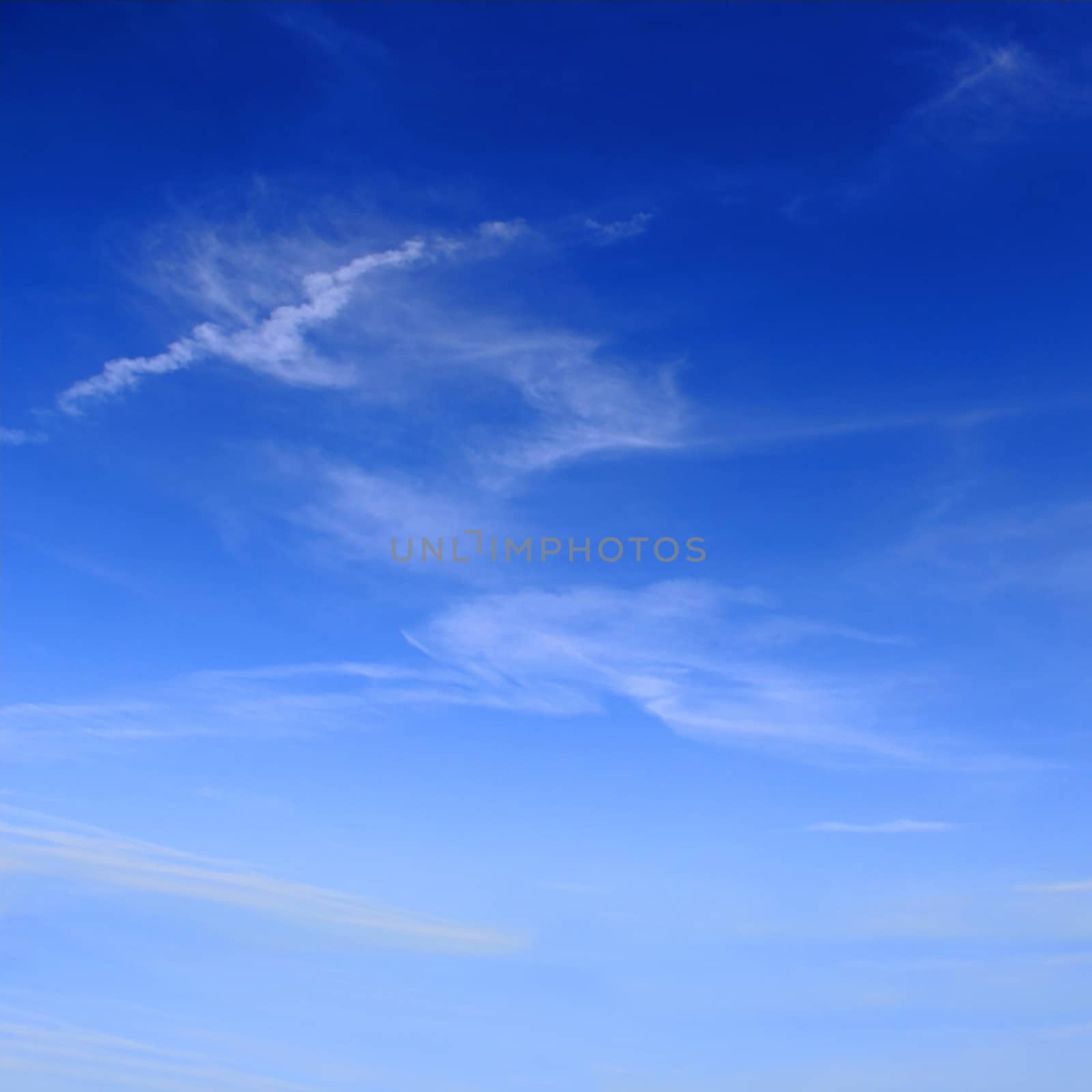 Image of the summer fluffy blue sky