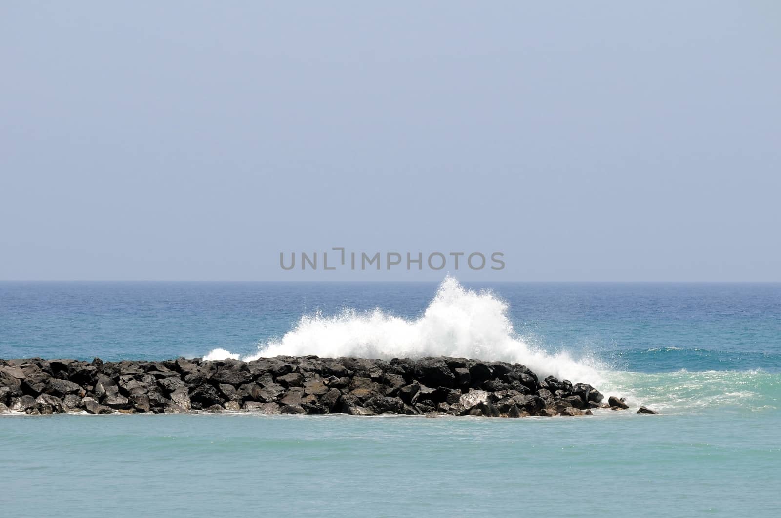 Waves over some Rocks  near the Atlantic Ocean