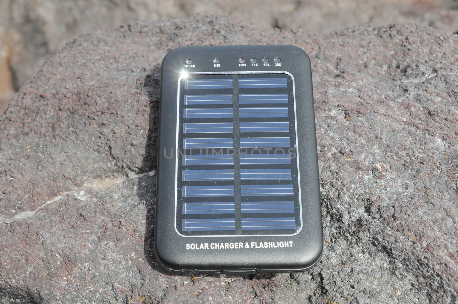 Portable Small Solar Panel near the Atlantic Ocean