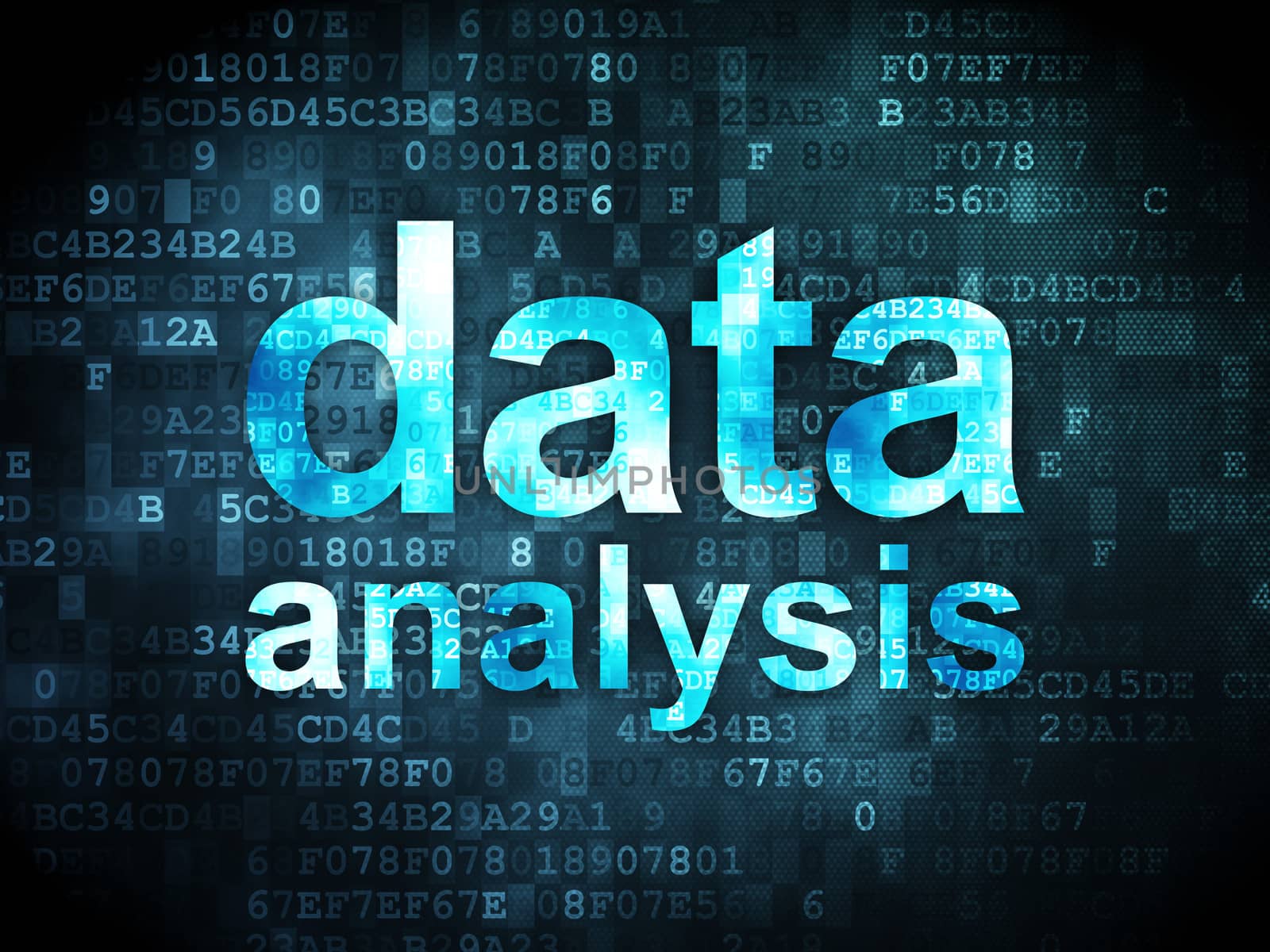 Information concept: data analysis on digital background by maxkabakov