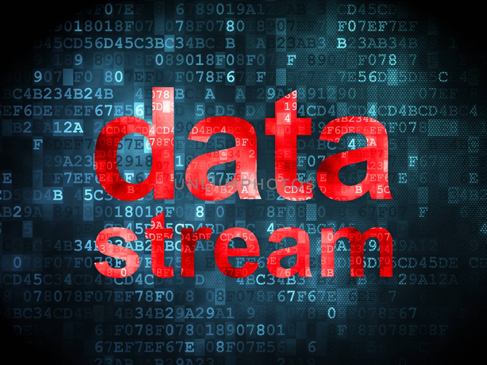 Information concept: data stream on digital background by maxkabakov