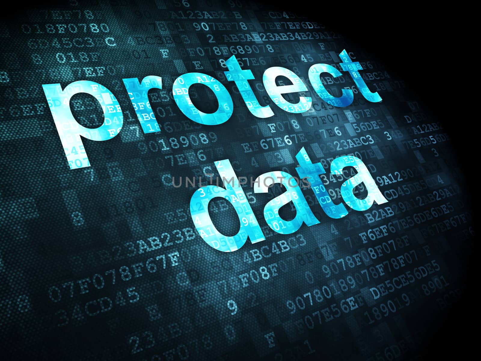Security concept: protect data on digital background by maxkabakov