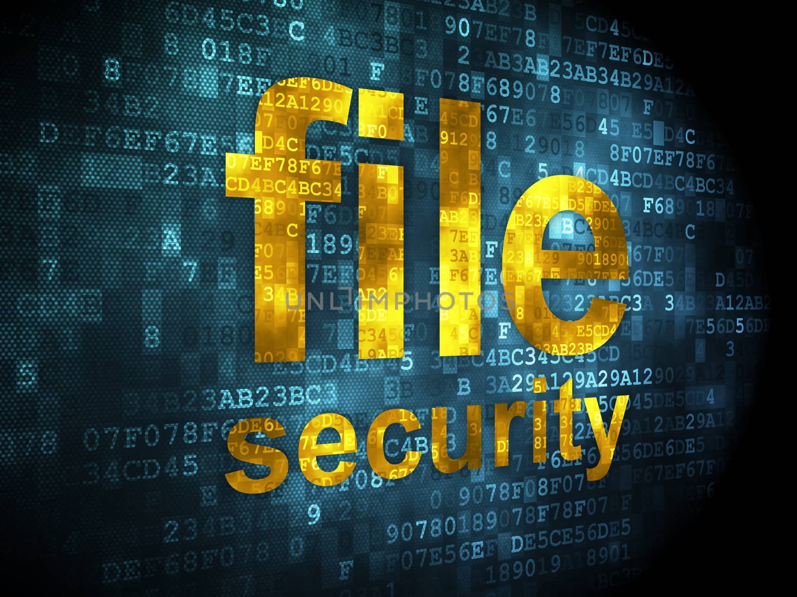 Security concept: file security on digital background by maxkabakov