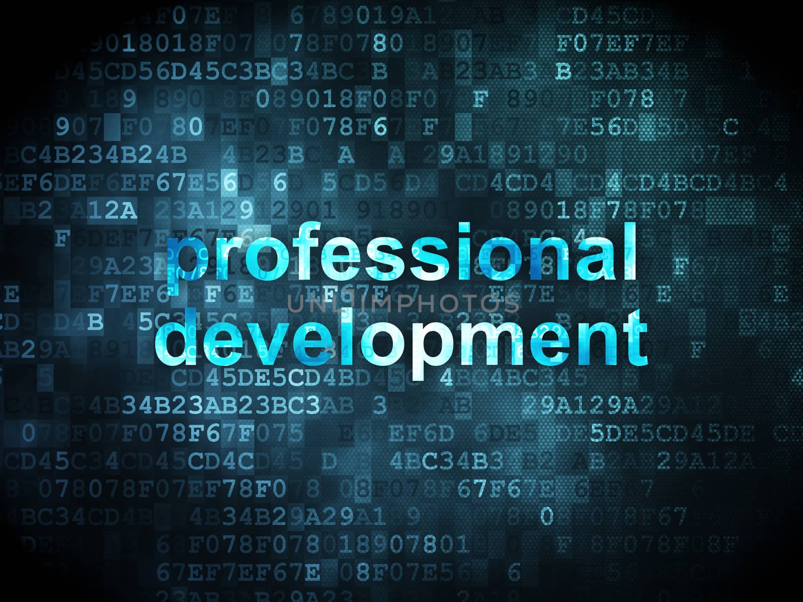 Education concept: professional development on digital by maxkabakov