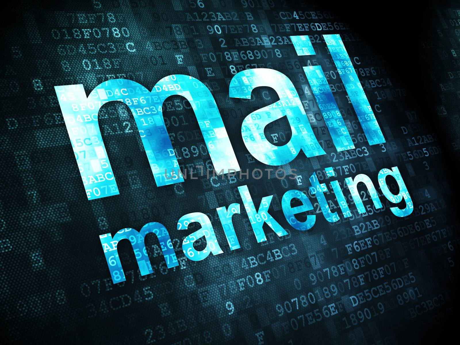 Advertising concept: Mail Marketing on digital background by maxkabakov