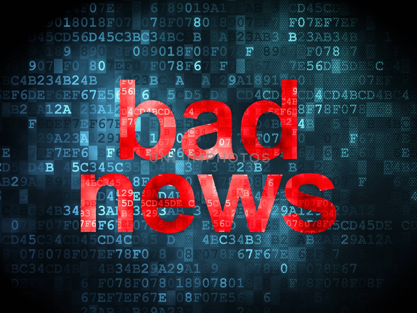 News concept: Bad News on digital background by maxkabakov