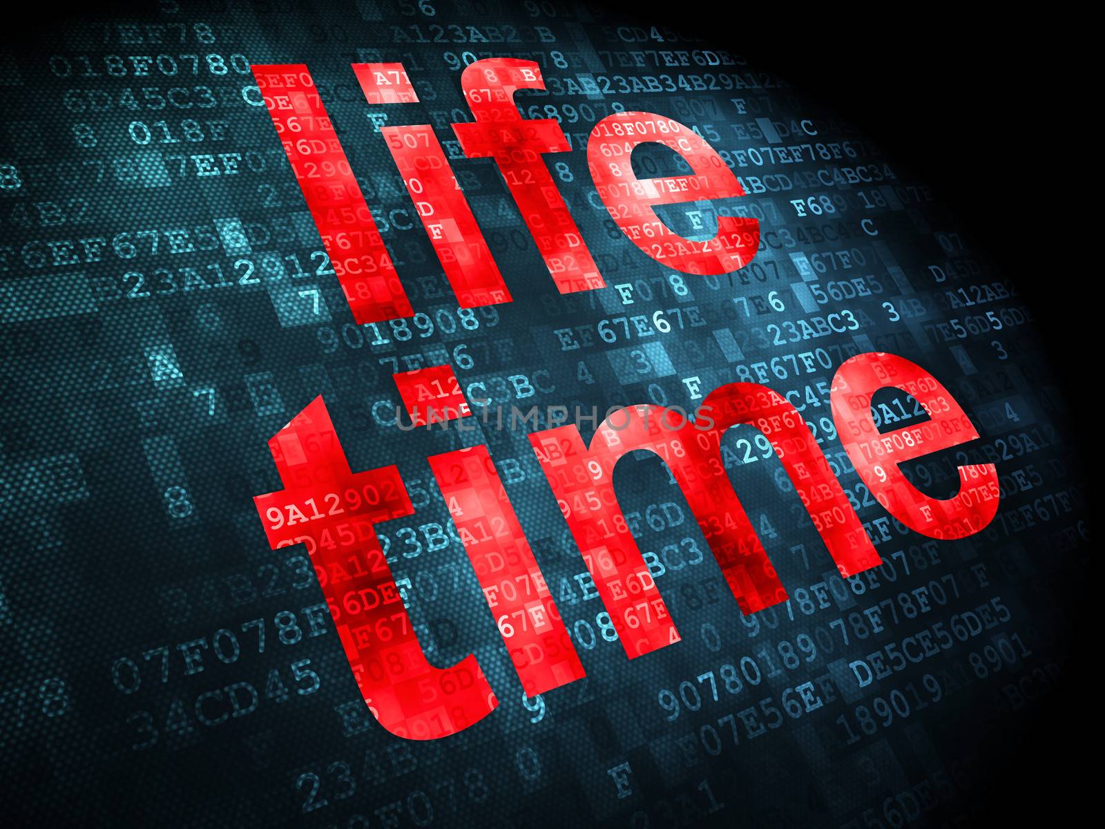 Timeline concept: Life Time on digital background by maxkabakov