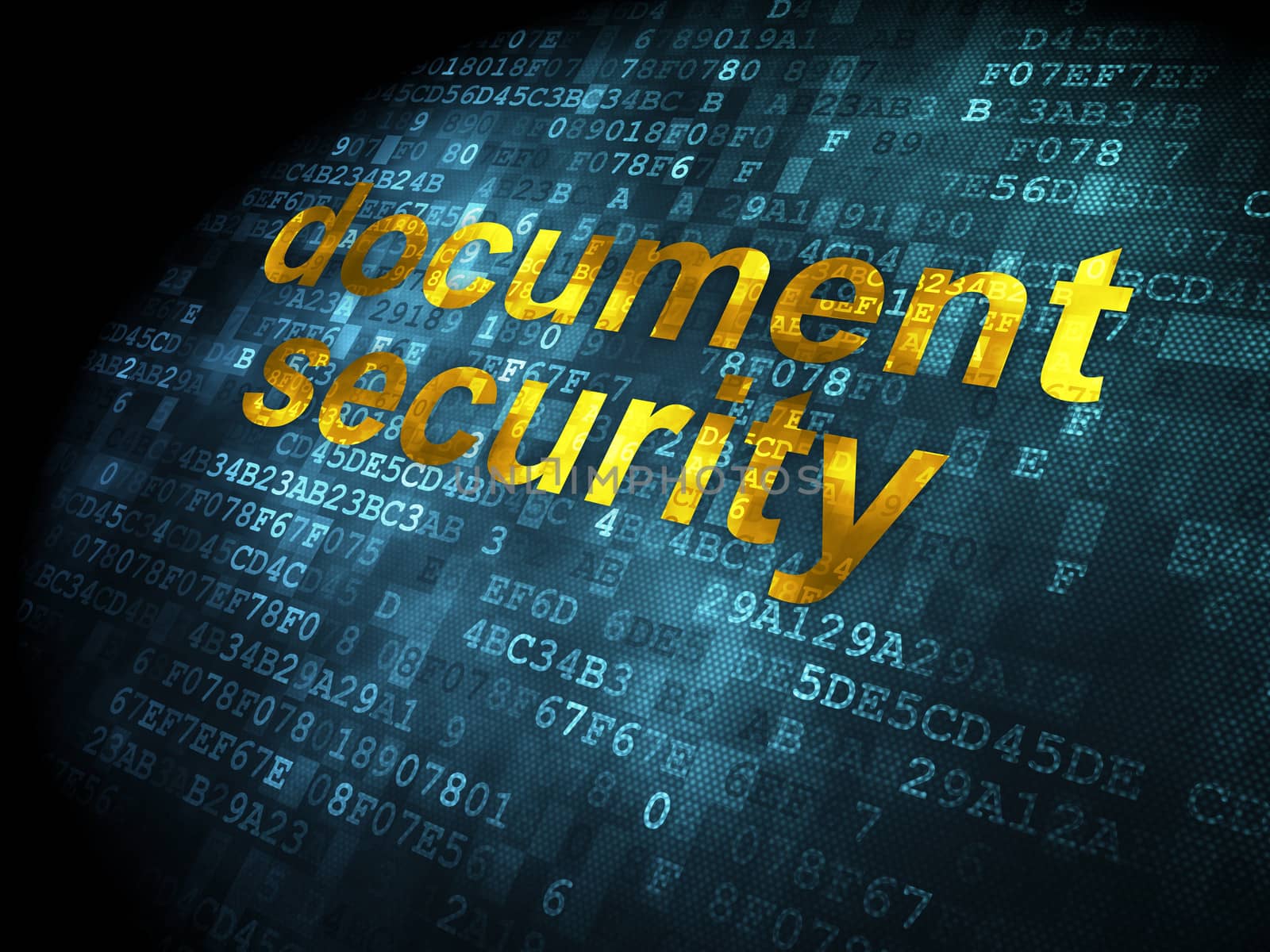 Protection concept: Document Security on digital background by maxkabakov