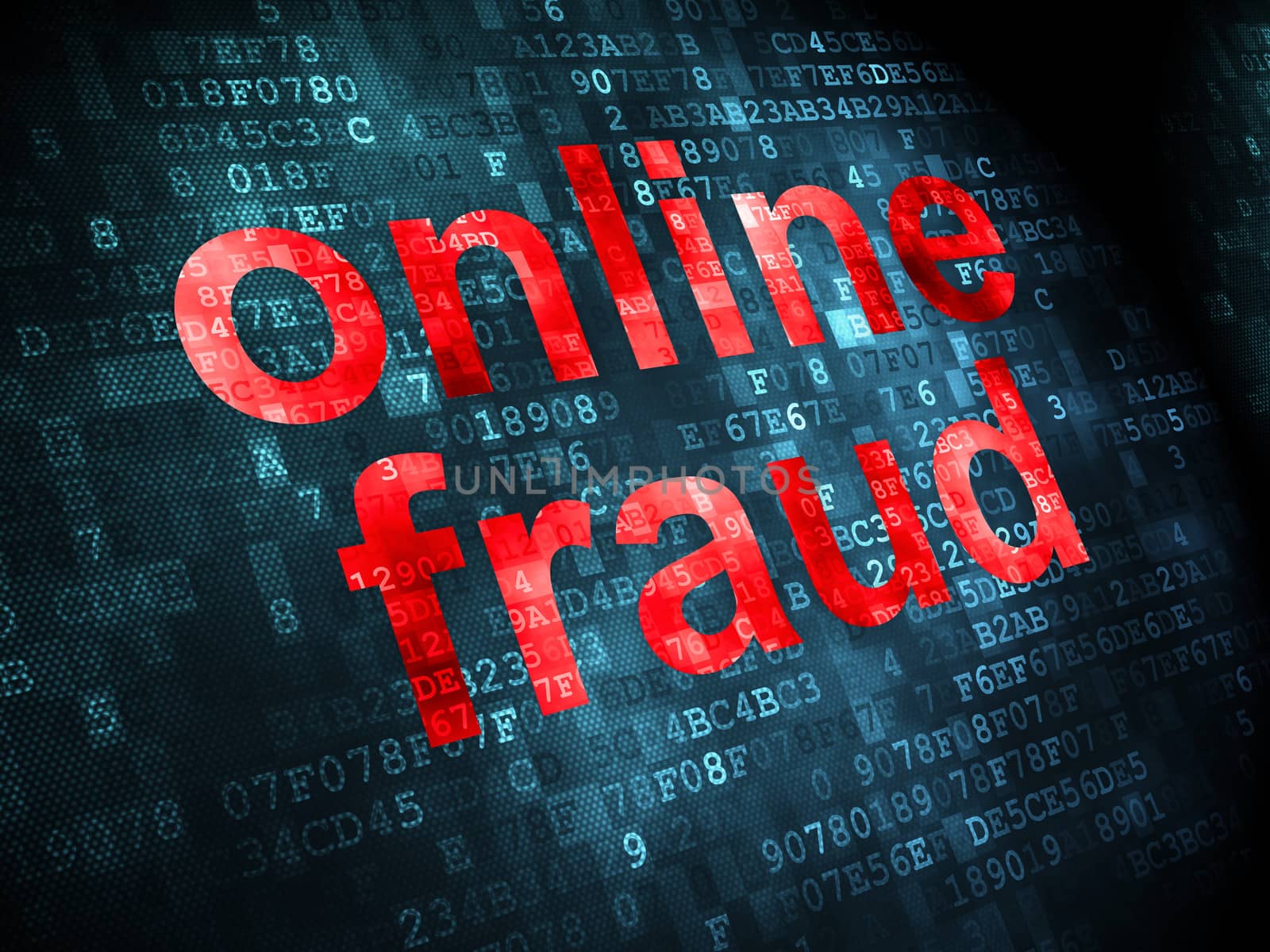 Safety concept: Online Fraud on digital background by maxkabakov