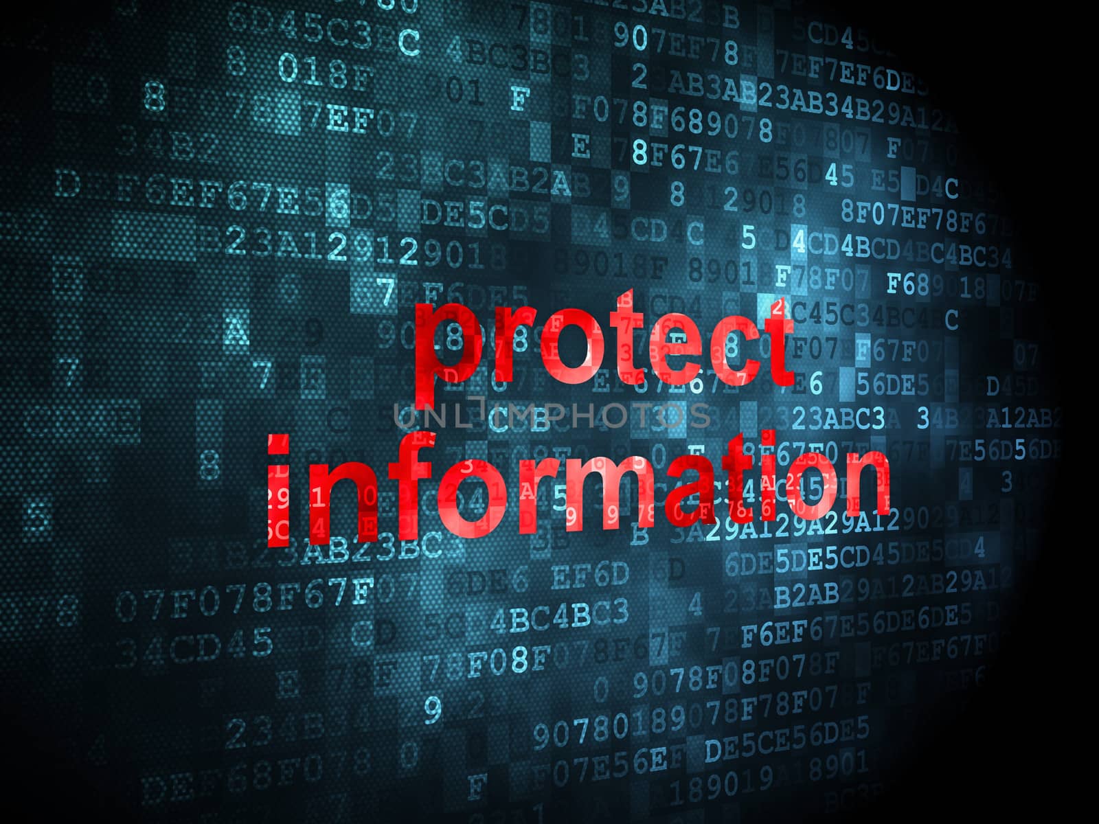 Security concept: Protect Information on digital background by maxkabakov