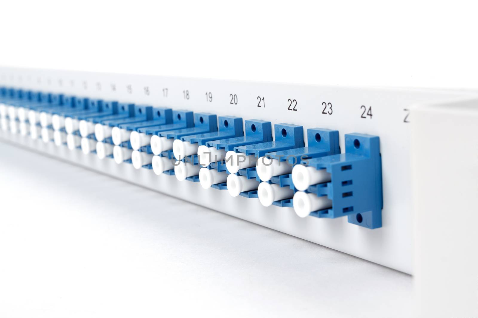 Fiber optic distribution frame with covered SC adapters