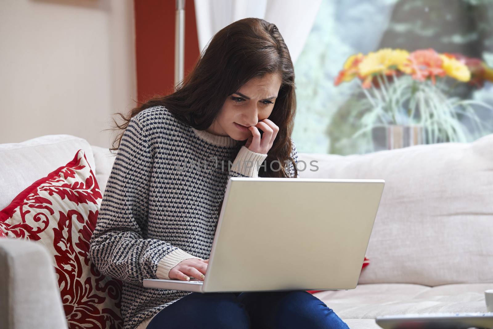 Teenage girl on laptop by gemphotography