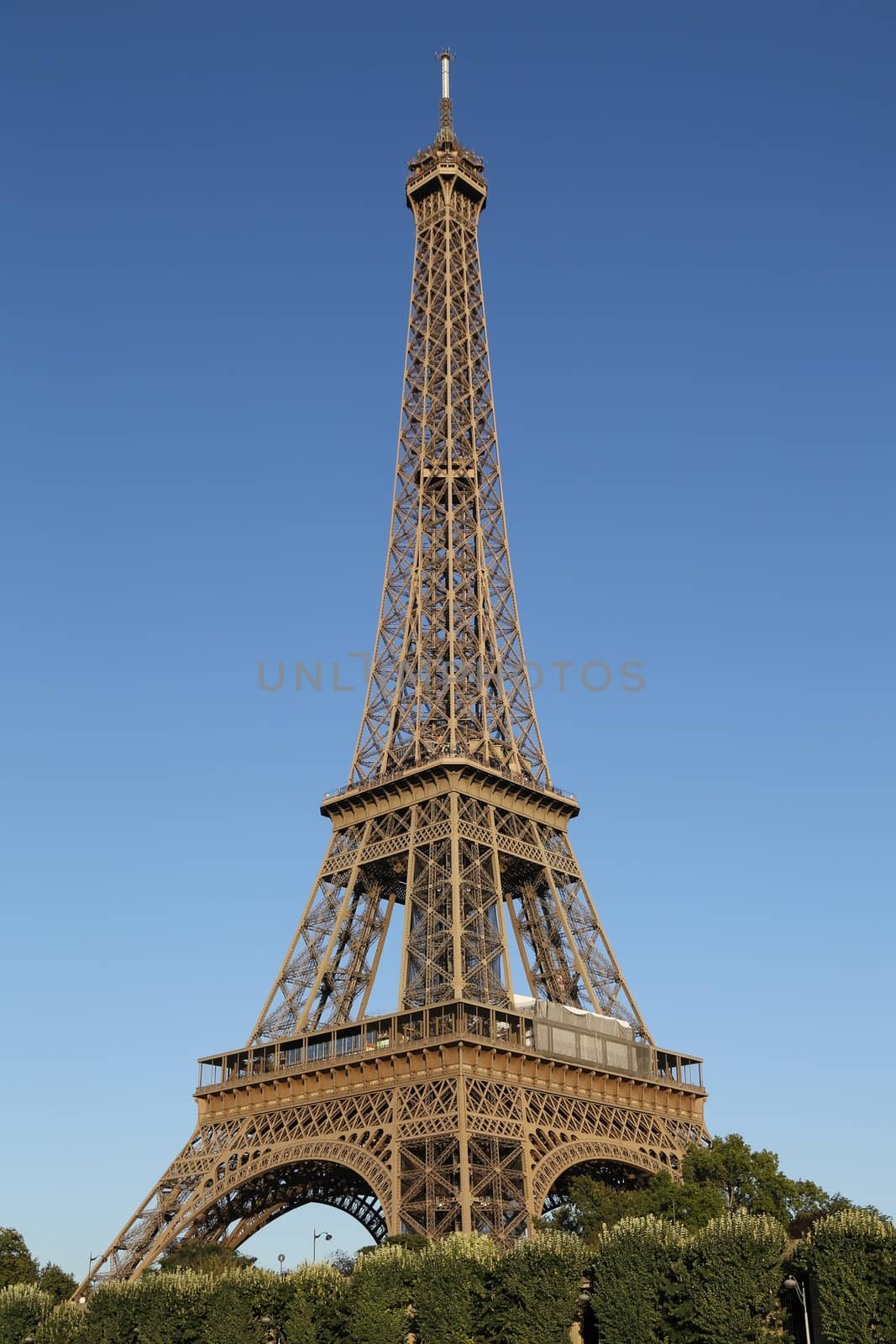 Eiffel Tower in Paris France seen from the Seine River