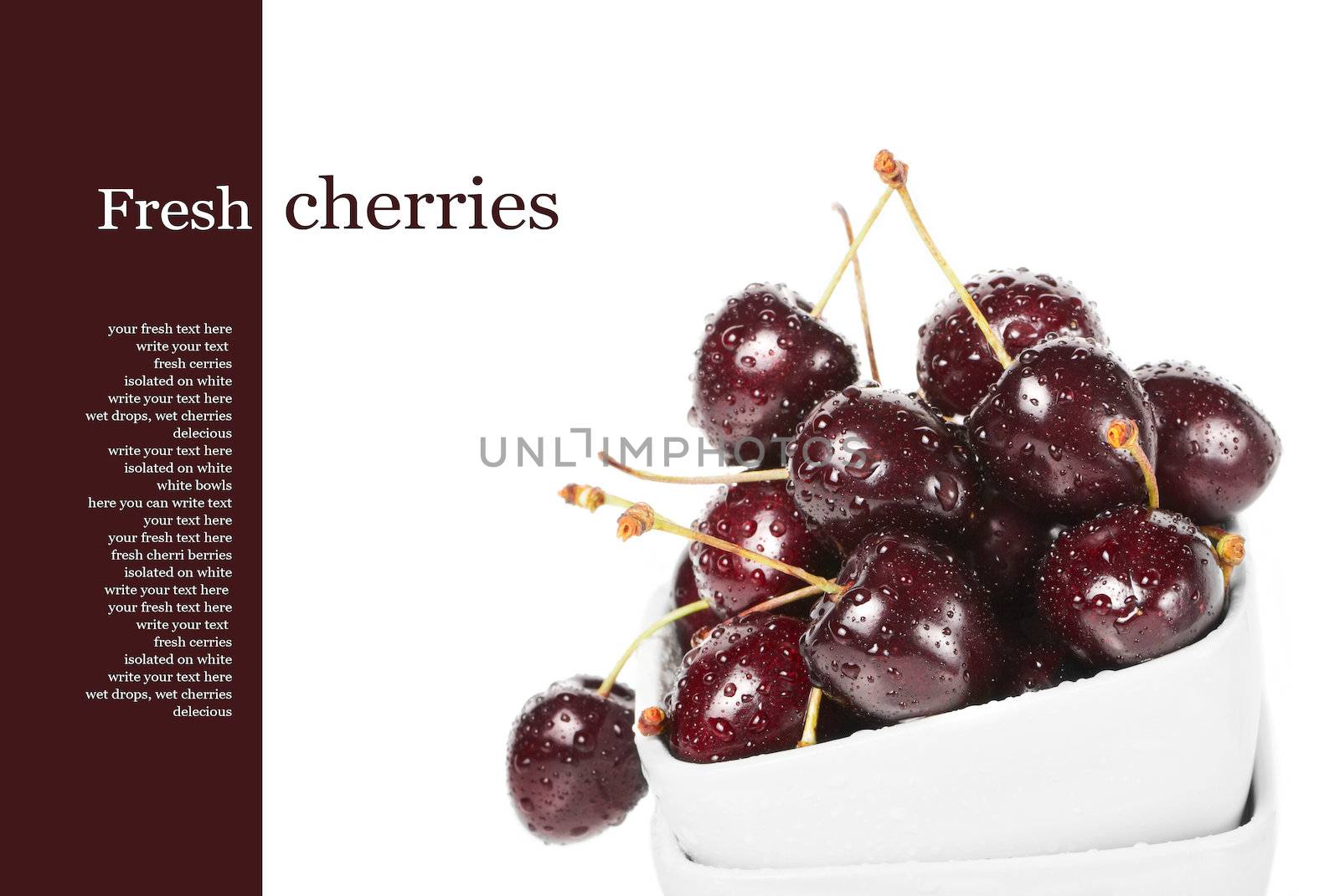 Fresh cherry berries by Olinkau