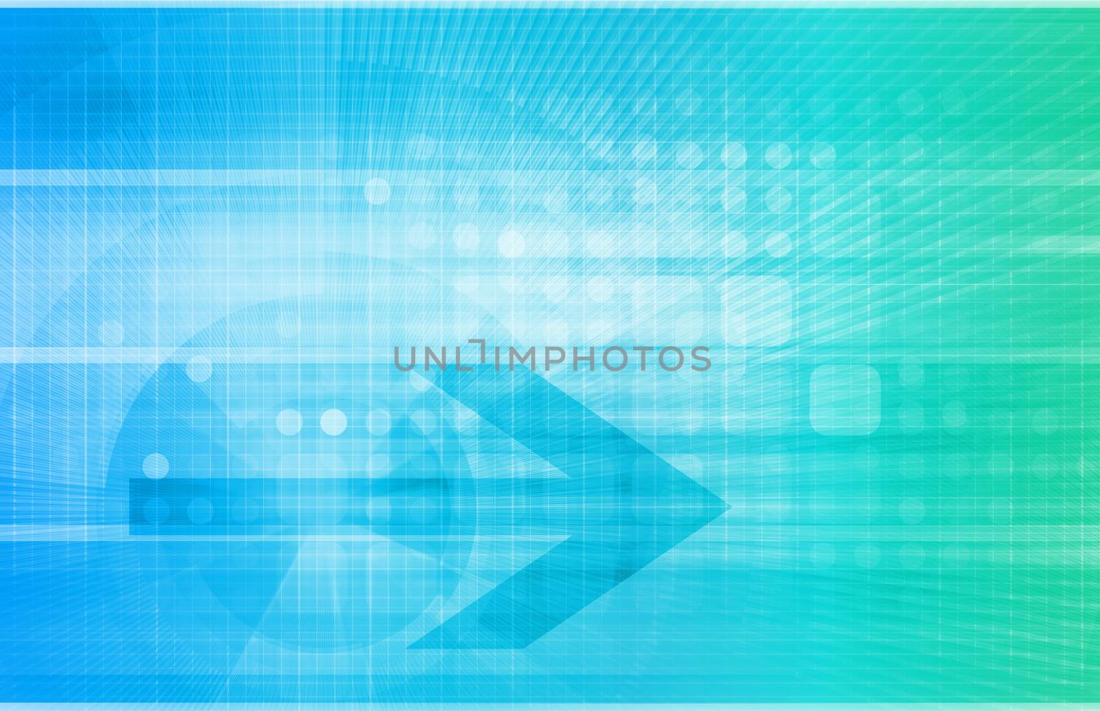Digital Economy Abstract Business Concept as Art 