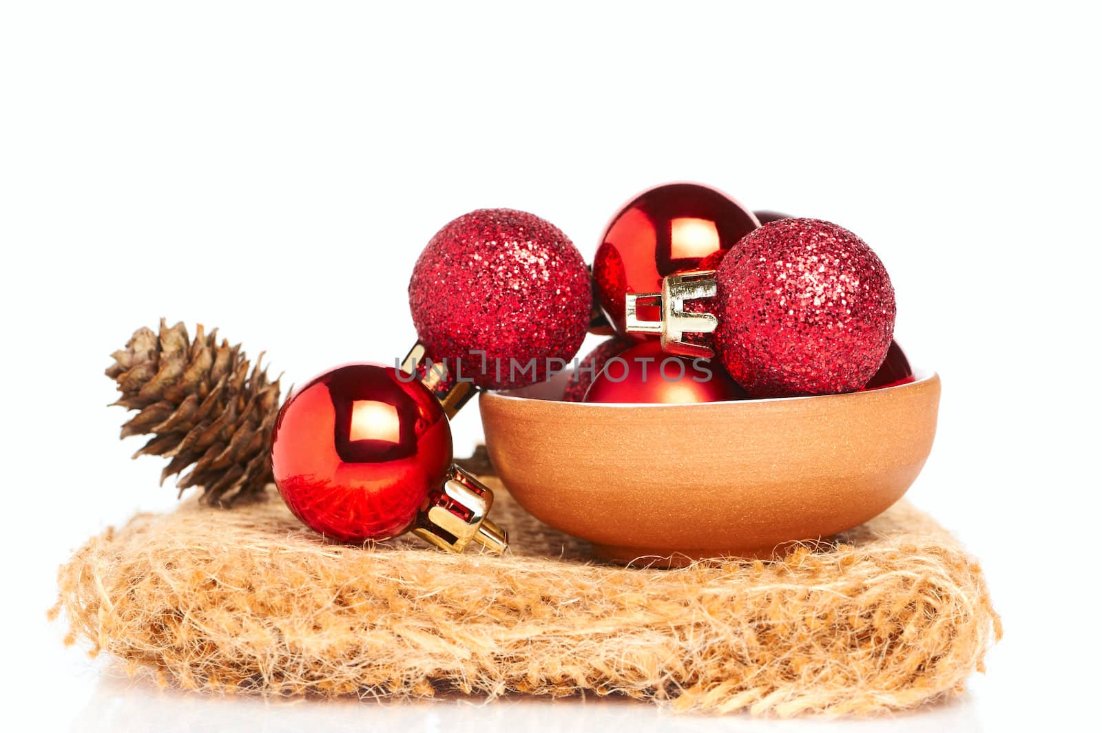 Red baubles with cone by Olinkau