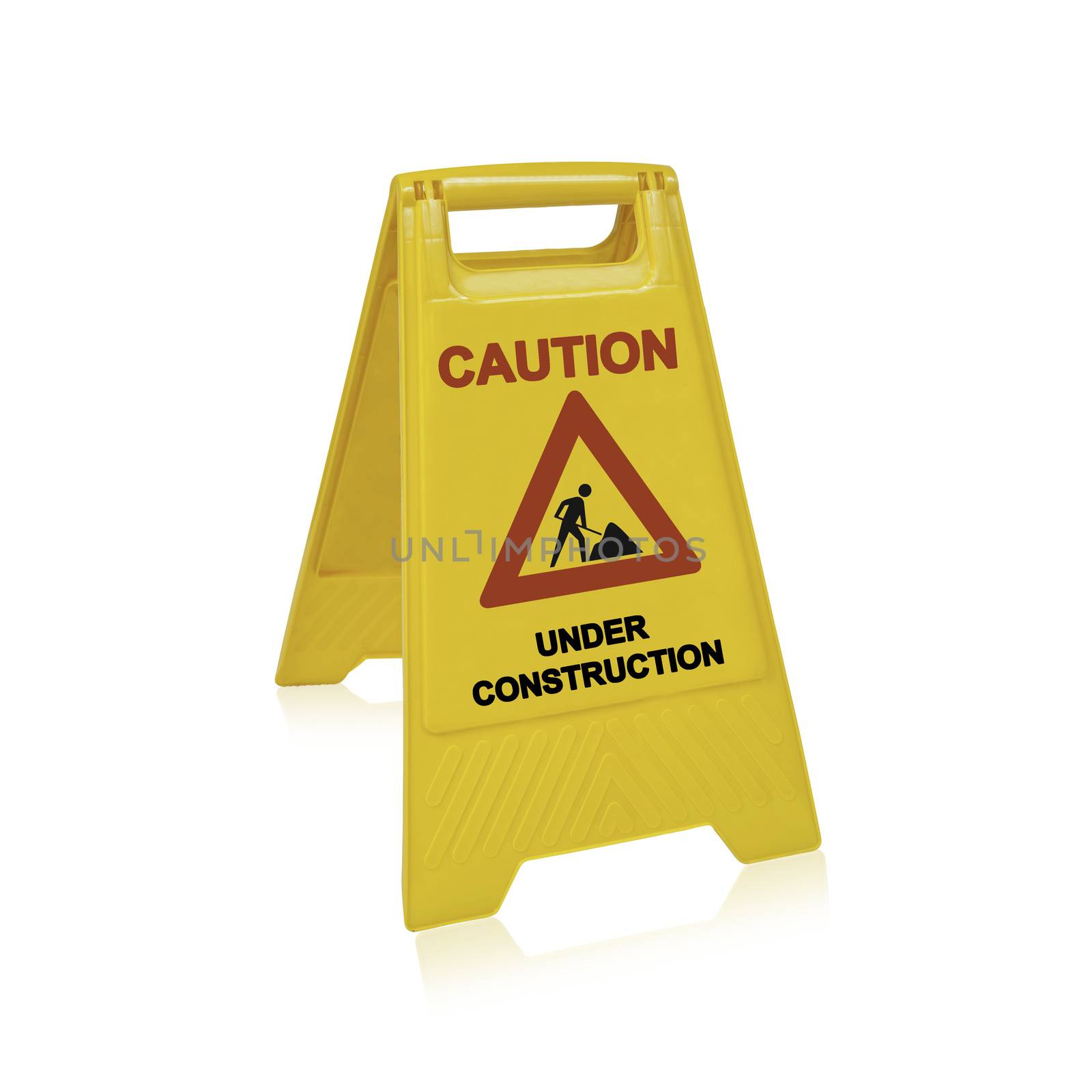 Under construction sign for website design, (with clipping work path)