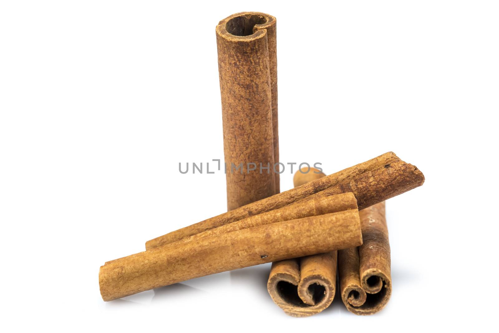 Cinnamon sticks isolated over a white background