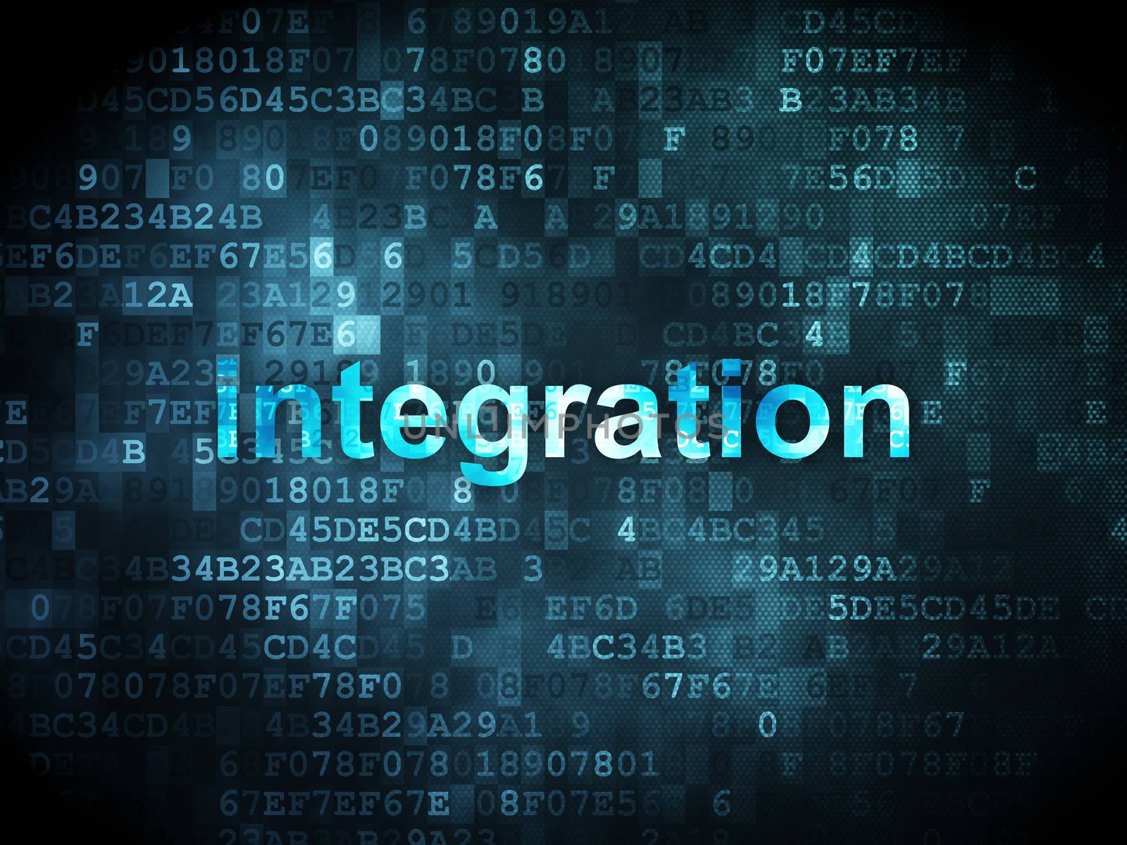 business concept: integration on digital background by maxkabakov