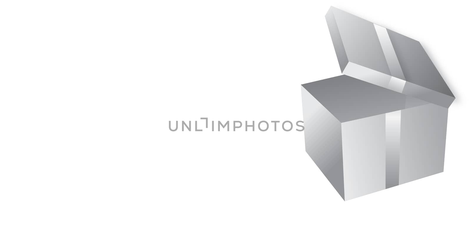 drawing of isolated grey box