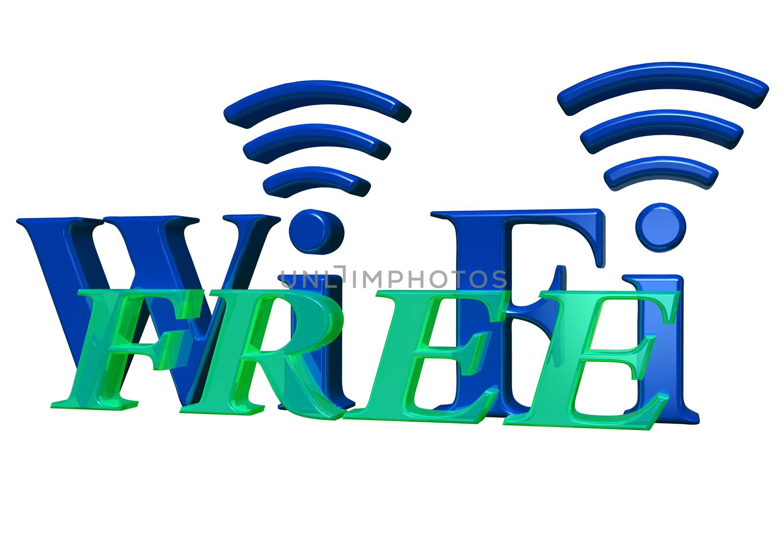 Sign of a free zone of a wireless communication