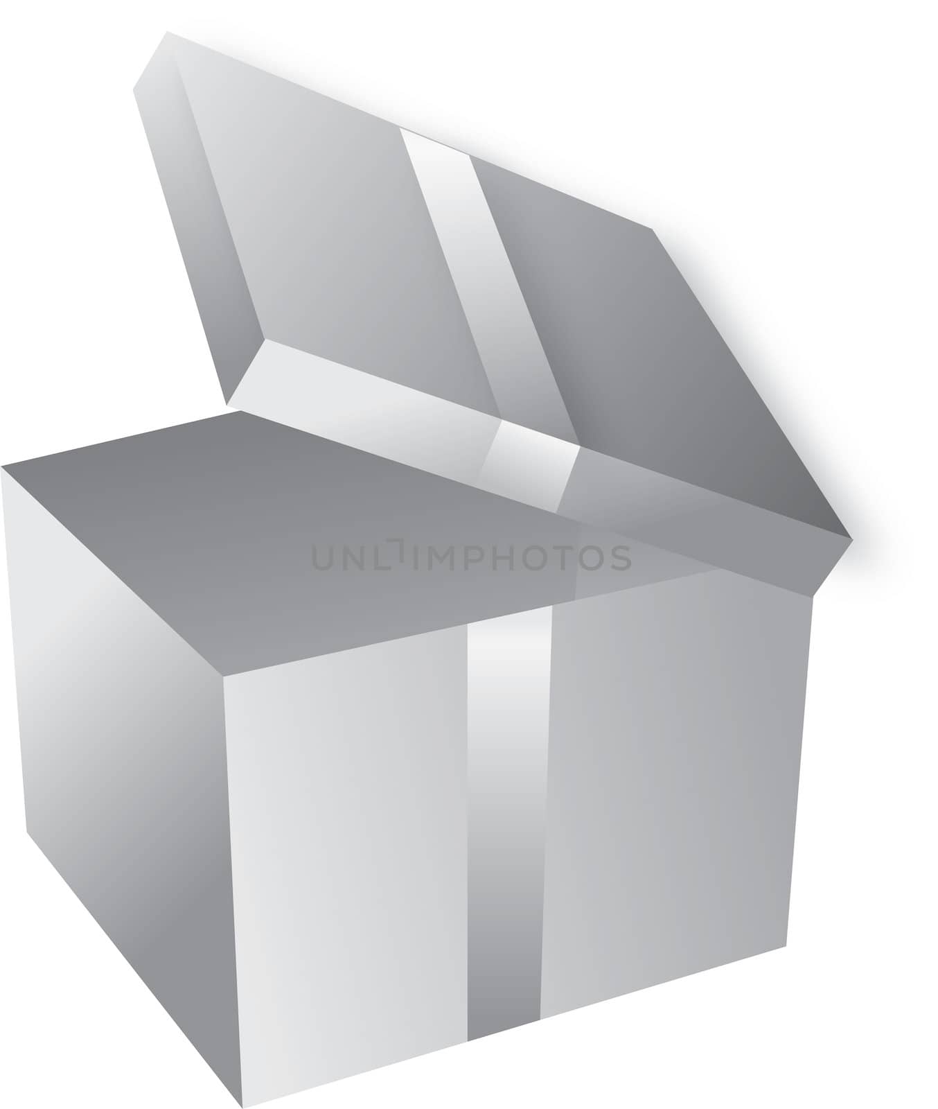 drawing of isolated grey box