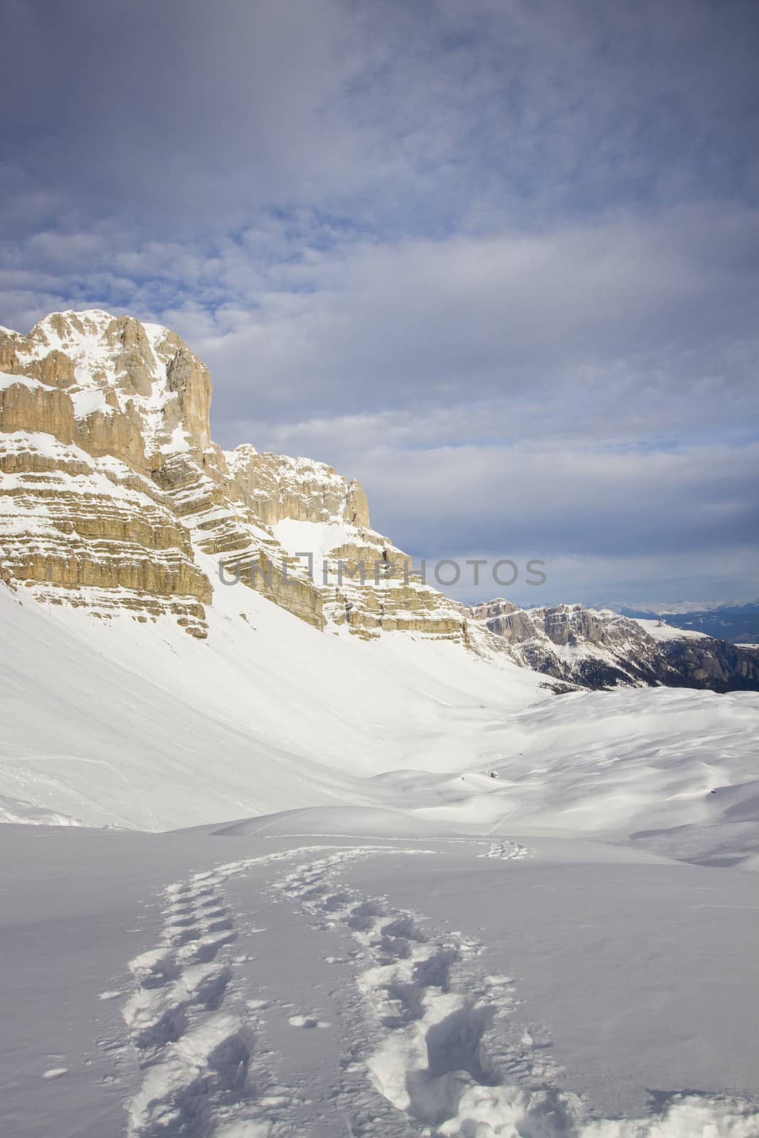 Dolomites in winter by adrenalina