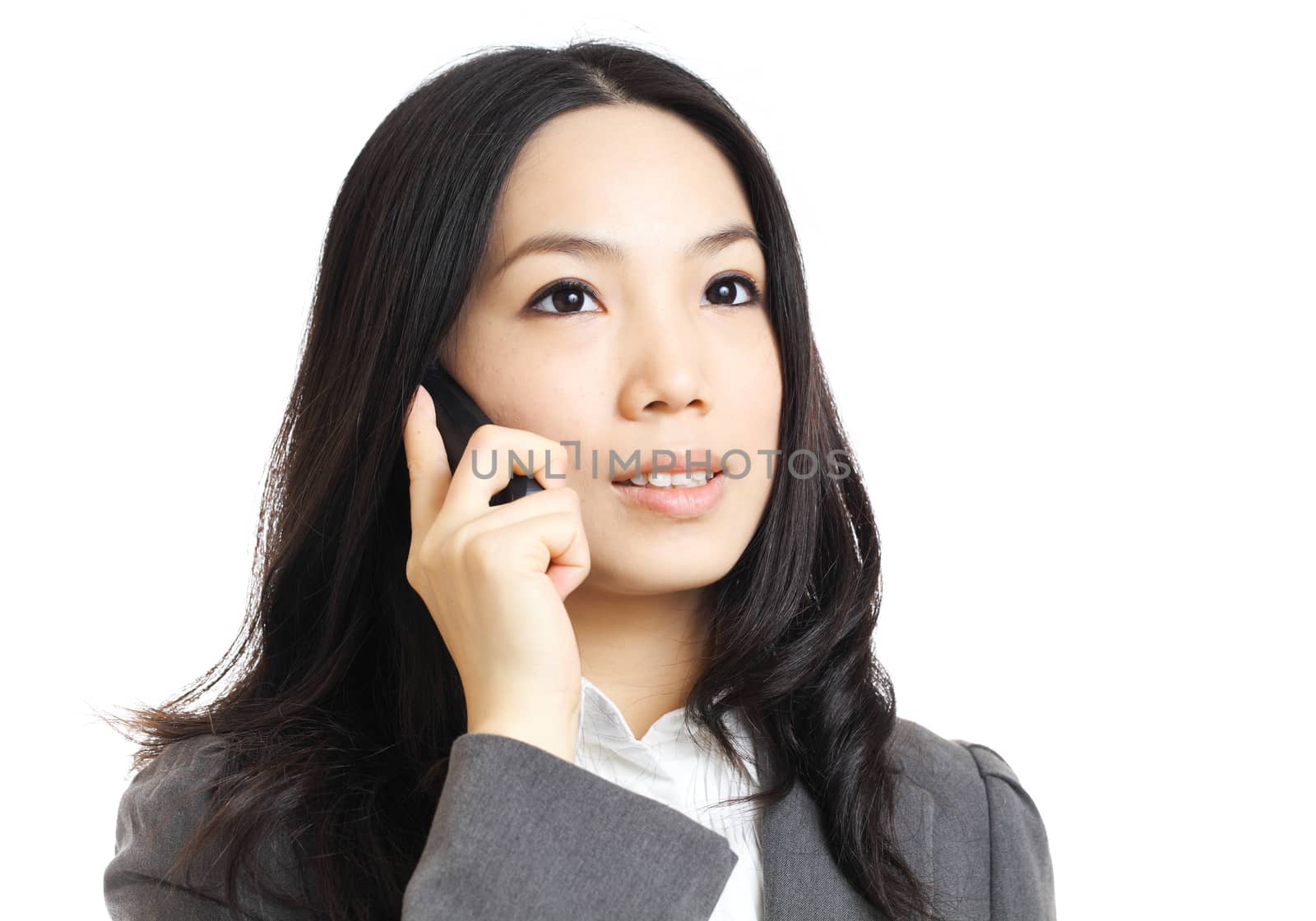 asian business woman on phone call