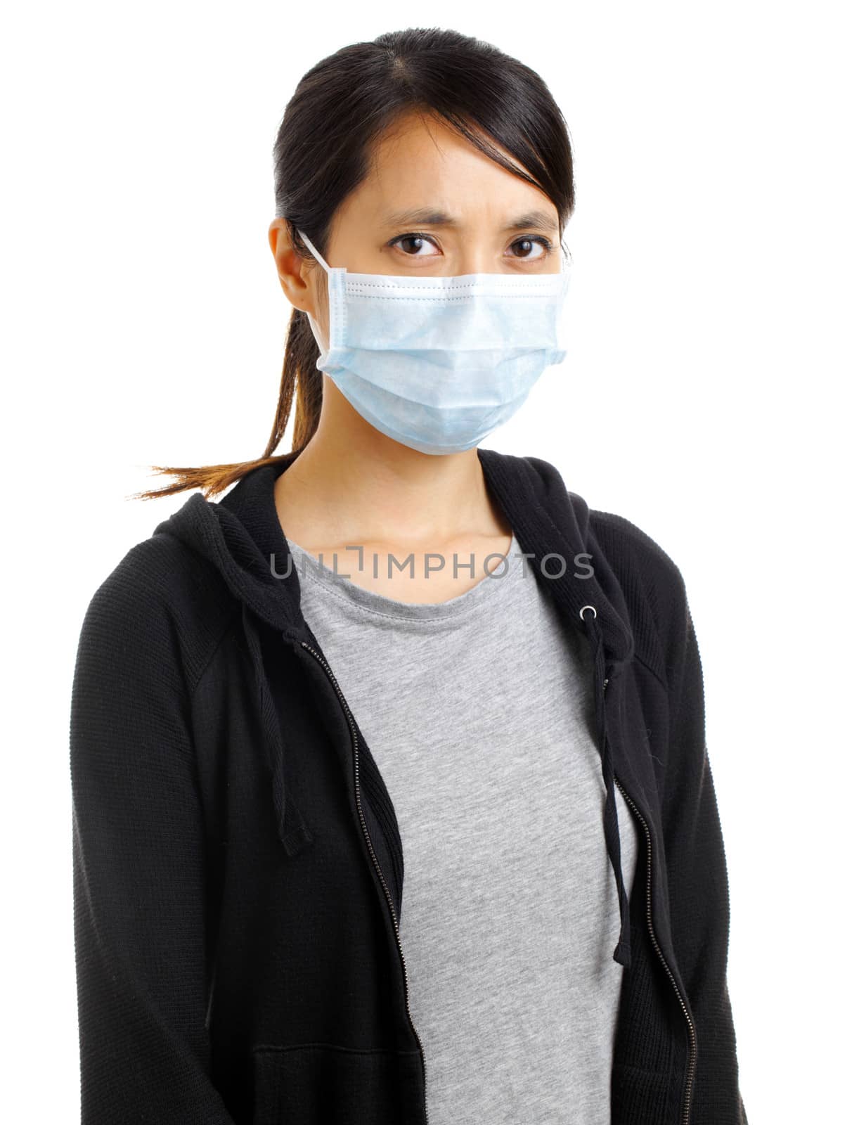 Asian woman with face mask