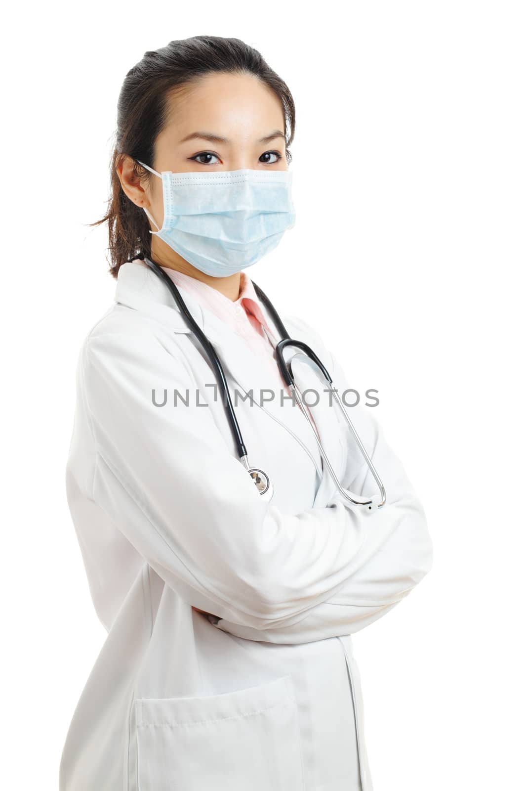 Asian doctor with protective mask