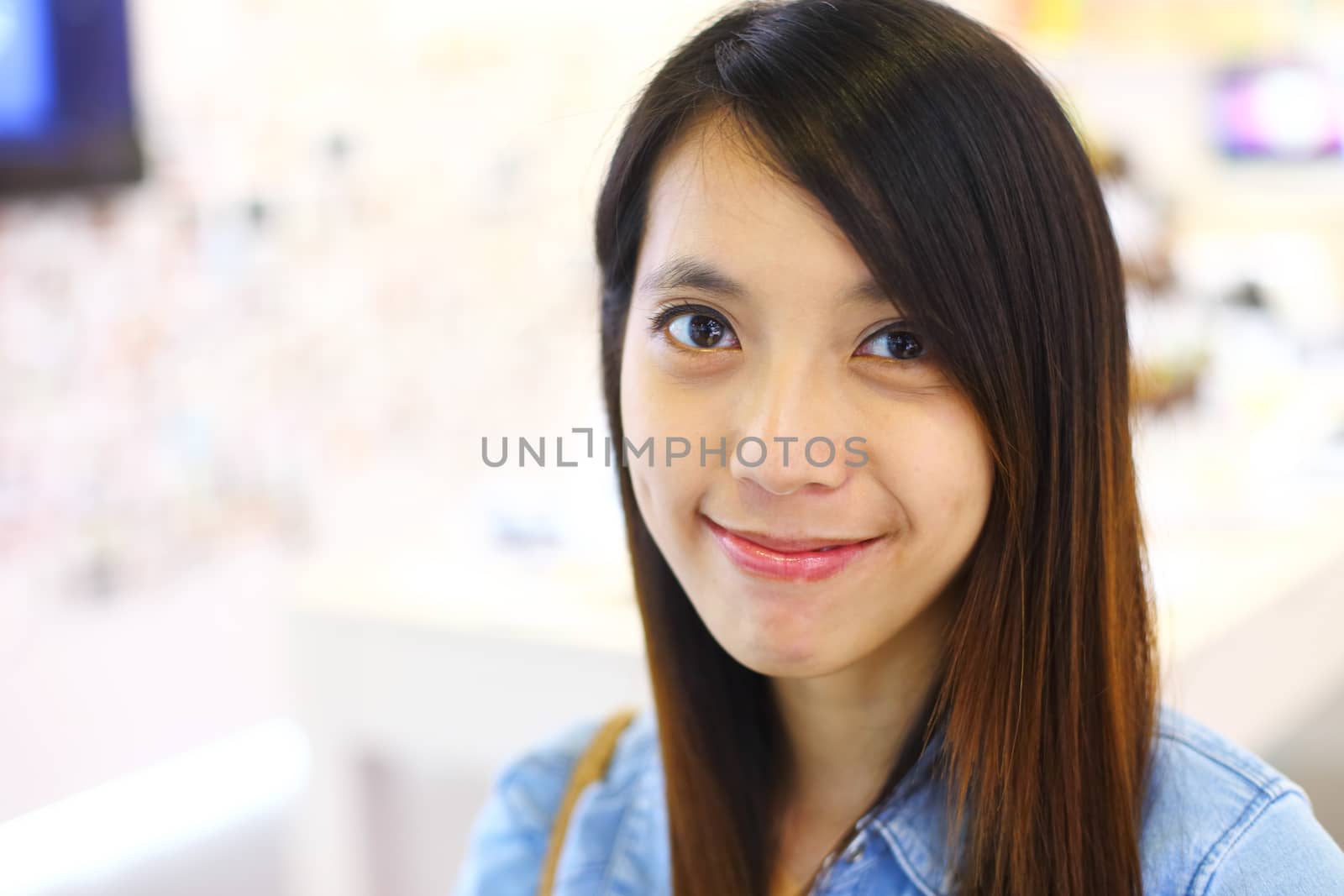 young woman smiling friendly